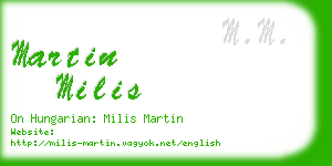 martin milis business card